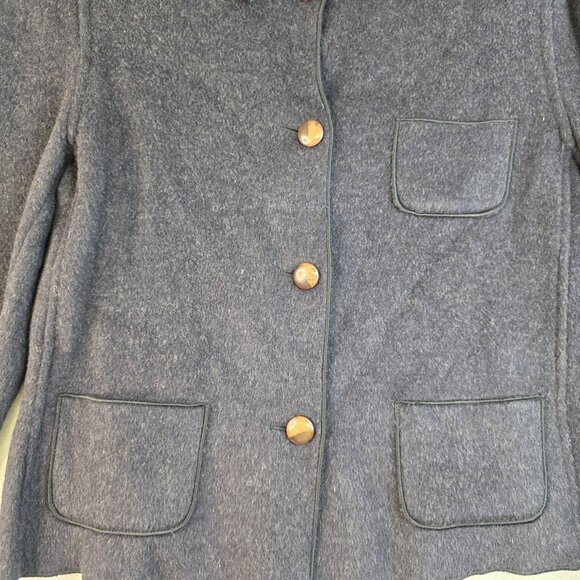 Harvé Benard Womens Size 6 Wool-Blend Button-Up Jacket Pockets Deadstock - Picture 2 of 8